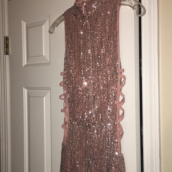Rose Gold Floor Length Gown - Picture 3 of 4